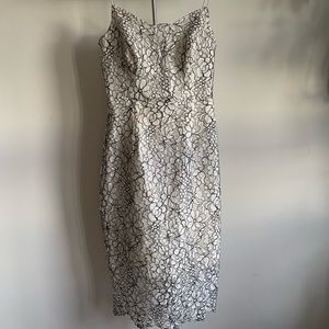 Ever New White MIDI Lace Dress. Size 0